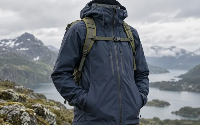 Technical outdoor shell apparel