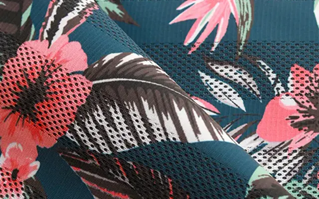 Printed technical sportswear fabric