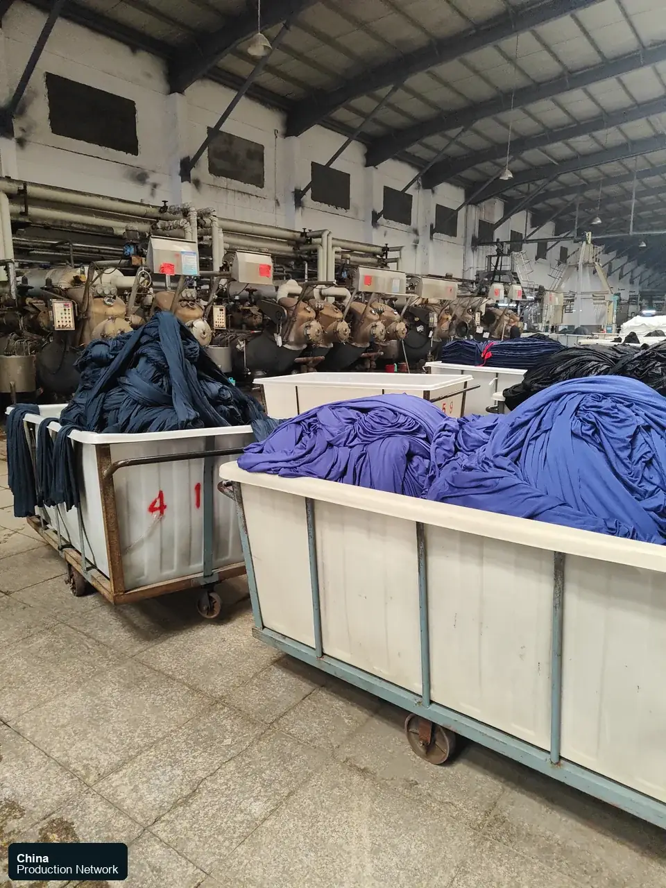 Fabric production line in the China production network